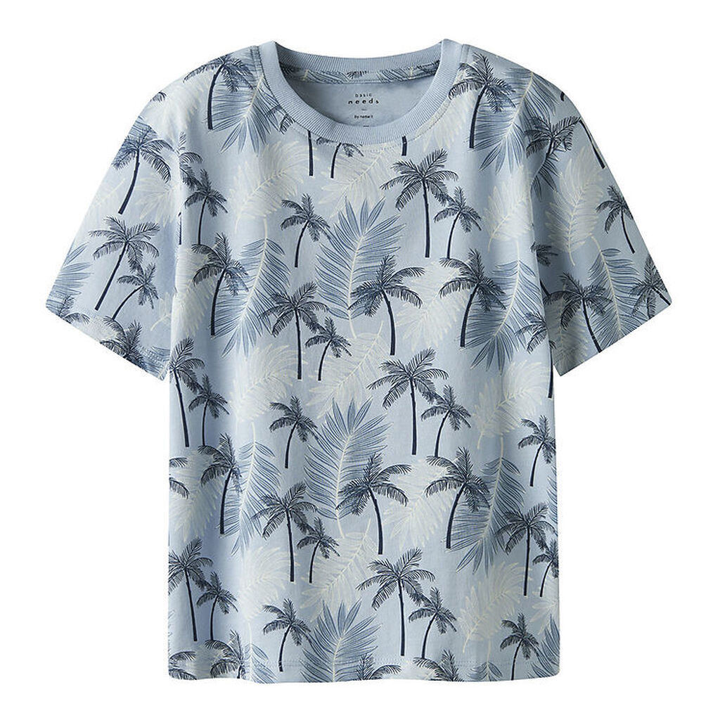 Name It T-shirt - NkmValther - Celestial Blue/Palms