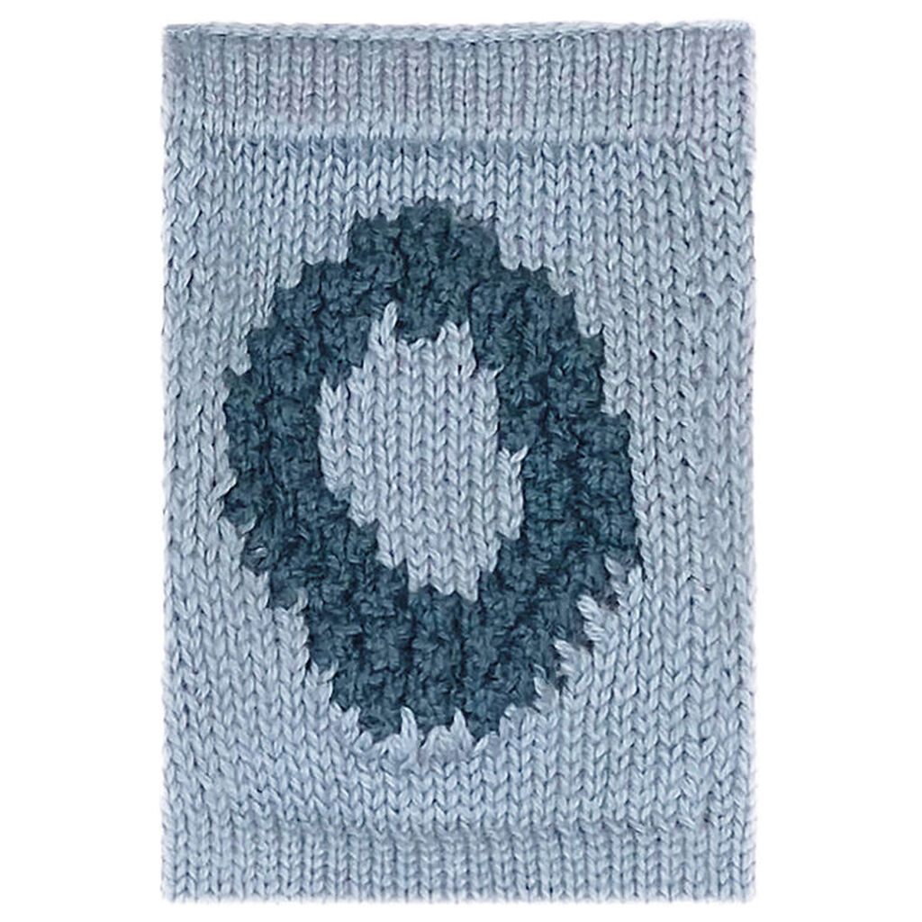 Smallstuff Strikket Bogstav - O - Blå Alfabet