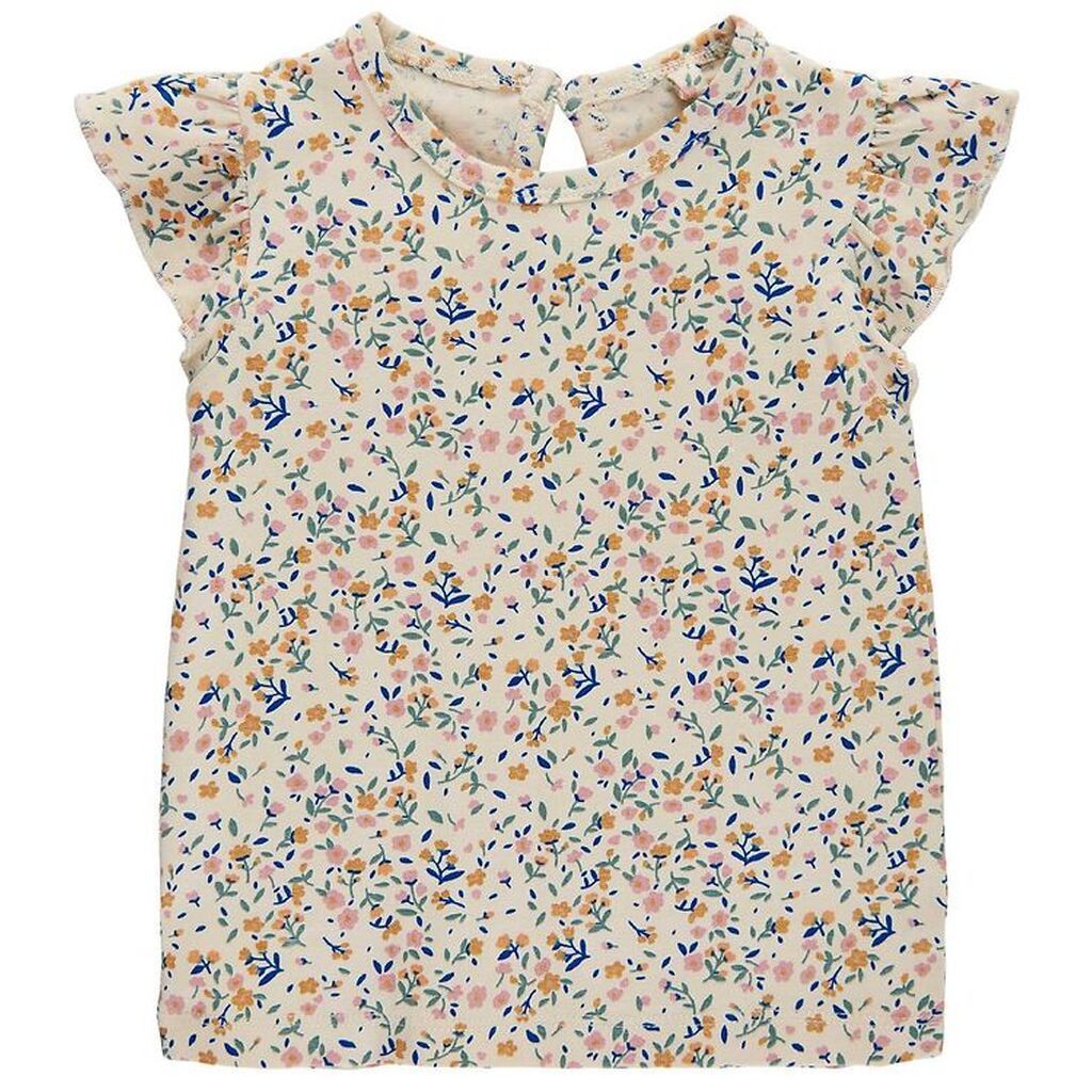 The New Siblings Top - TnsGeraldine - White Swan Tiny Flower