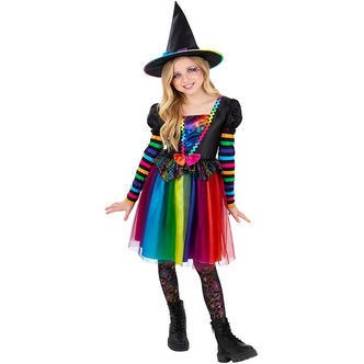 Smiffys Udklædning - Rainbow Witch - Multifarvet
