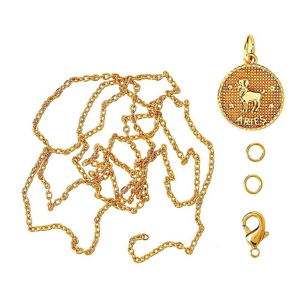 Me&My BOX Halskæde m. Stjernetegn - Vædder - Guldbelagt