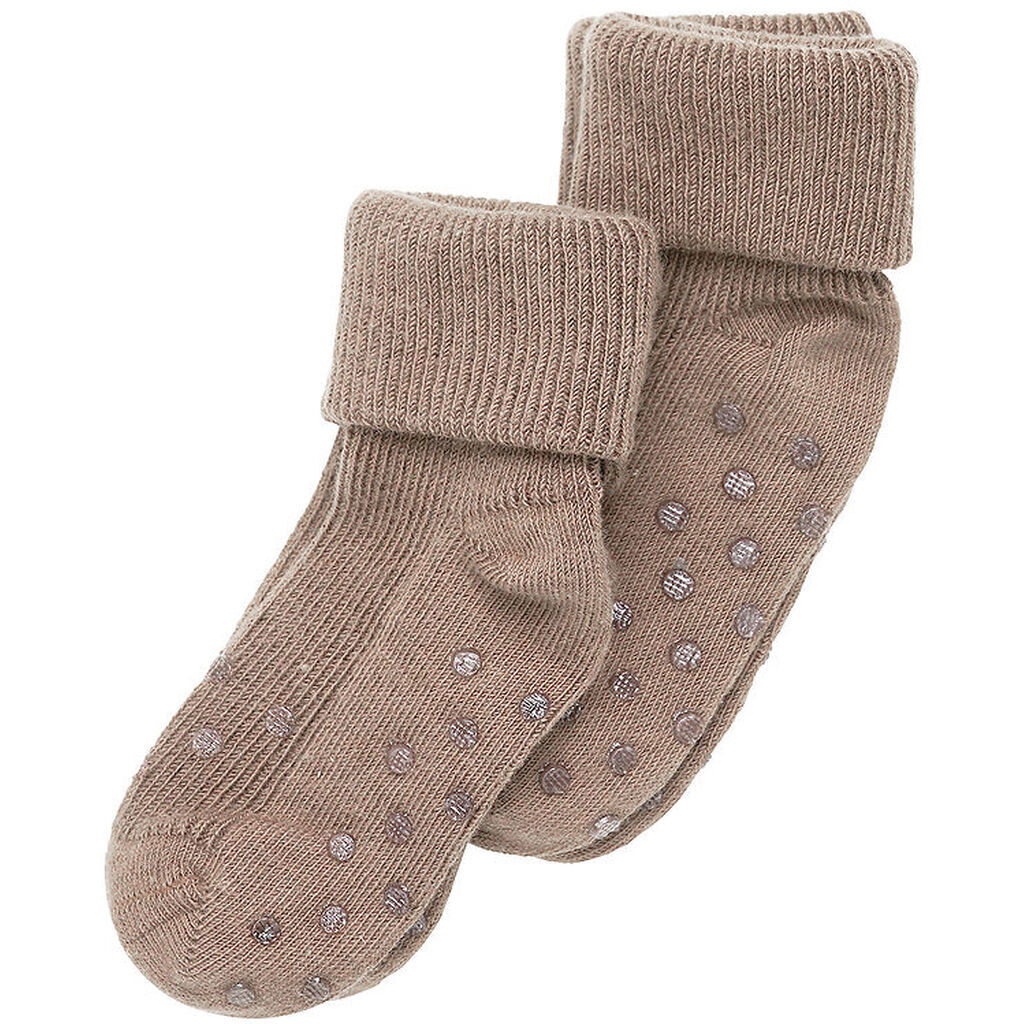 Minymo Strømper - Rib - 2-pak - Silver Mink Melange