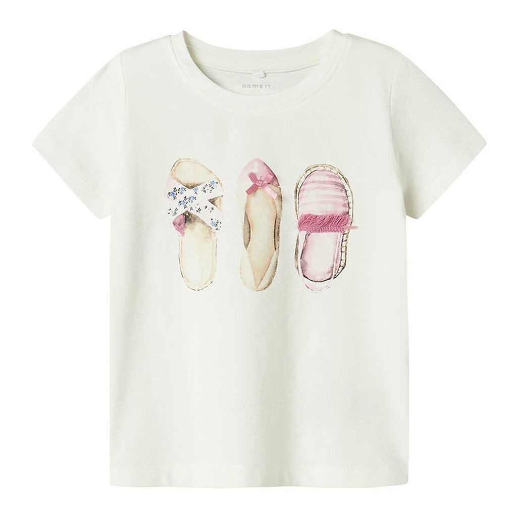 Name It T-shirt - NmfDessy - Cloud Dancer m. Print