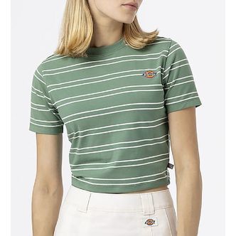 Dickies T-shirt - Cropped - Westover - Dark Ivy m. Striber