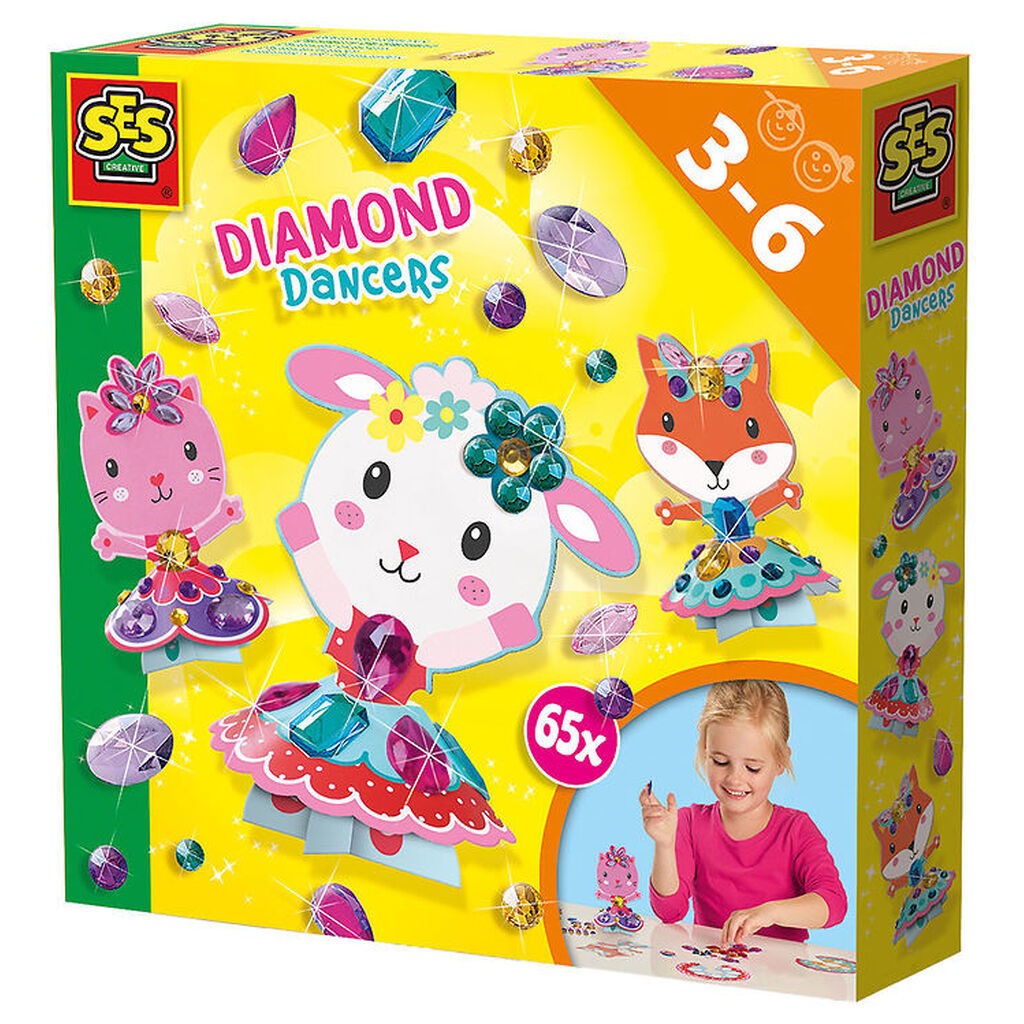 SES Creative Diamantmosaik - Dansende Dyr