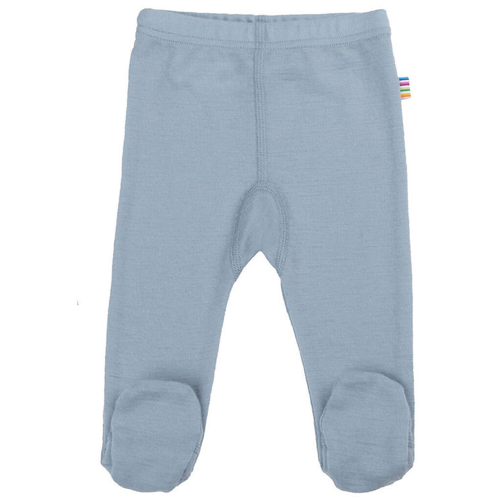 Joha Leggings m. Fødder - Uld - Støvet Blå