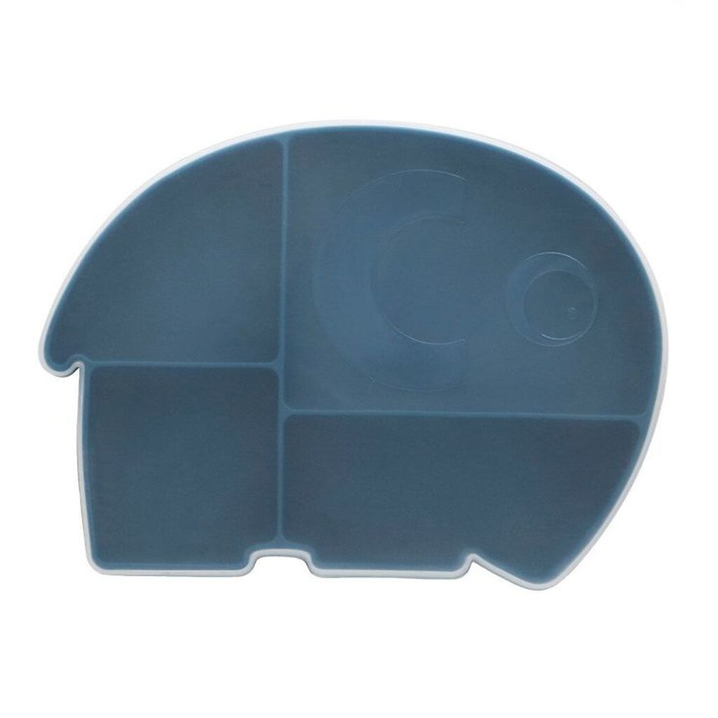 Sebra Tallerken m. Låg - Silikone - Fanto - Nordic Blue