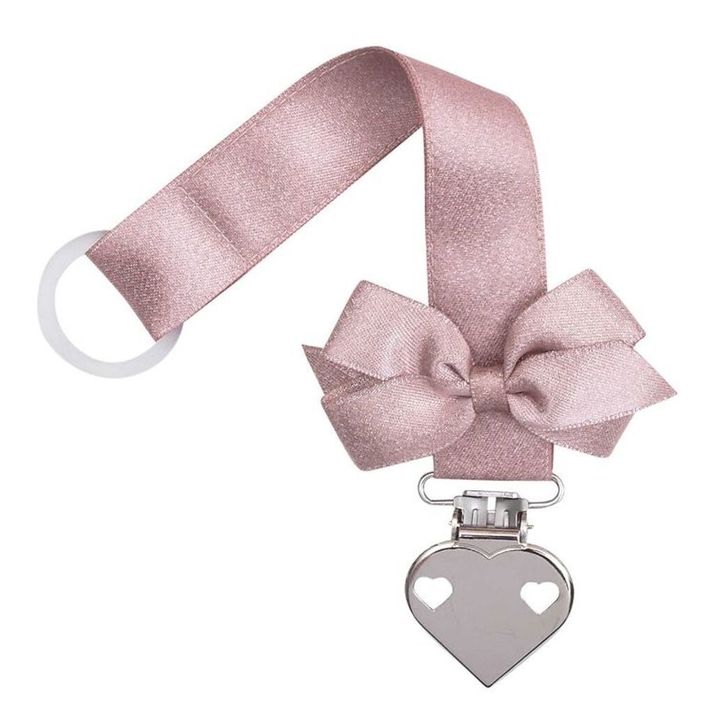 Little Wonders Suttesnor - Støvet Rosa Glitter m. Sløjfe/Hjerte