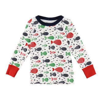 Katvig Bluse - Navy m. Fisk