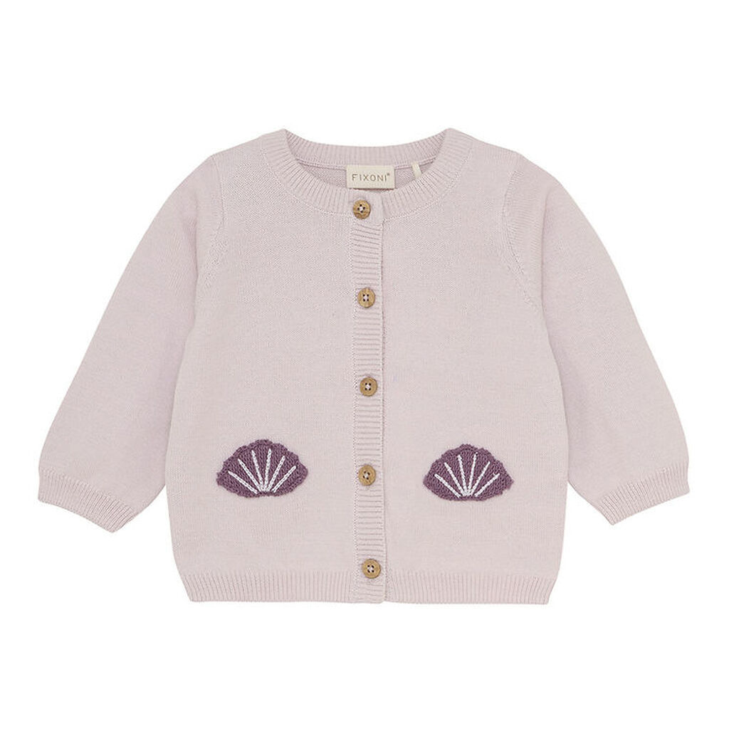 Fixoni Cardigan - Strik - Gray Lilac