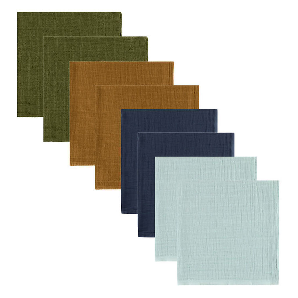 Pippi Stofbleer - Organic - 8-Pak - 65x65 cm - Ombre Blue