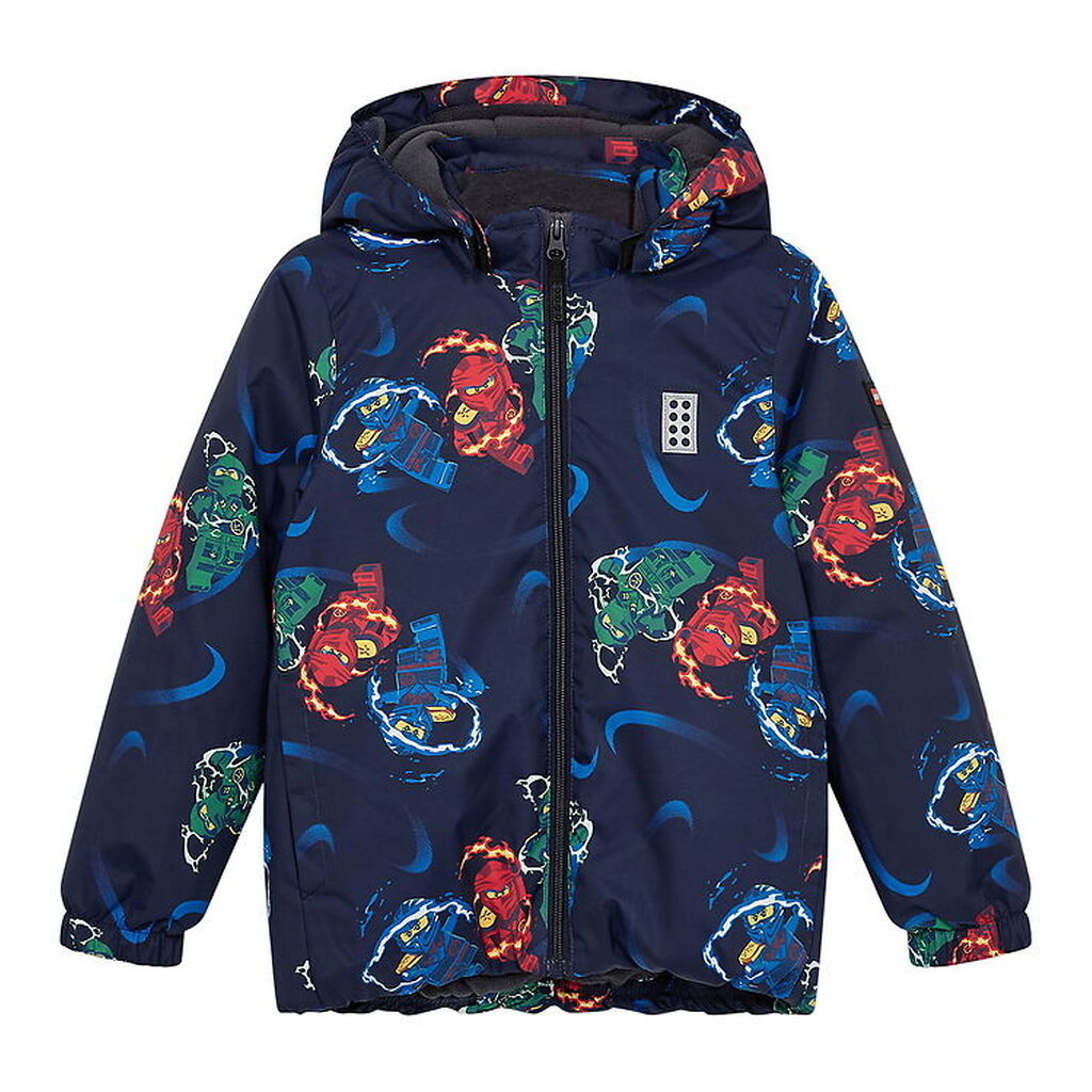 LEGOÂ® Ninjago Vinterjakke - LWJaz 712 - Navy m. Ninjaer