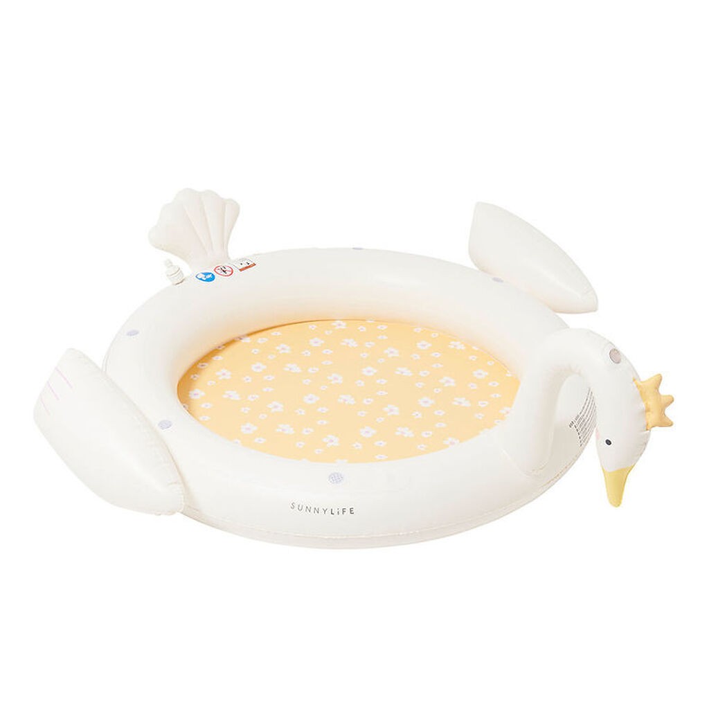 SunnyLife Sprinklermåtte - 135x120 cm - Princess Swan - Multi