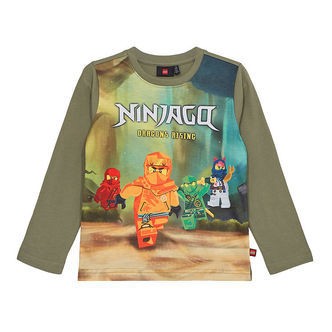 LEGOÂ® Ninjago Bluse - LWTano - Støvet Grøn m. Print