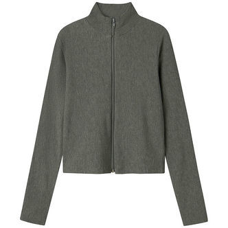 LMTD Cardigan - NlfLonja - Mørkegråmeleret