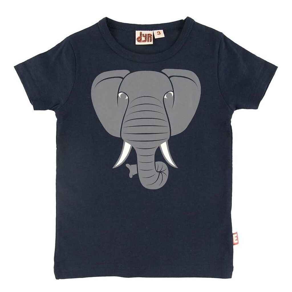 DYR-Cph T-shirt - Dyrprimate - Navy m. Elefant