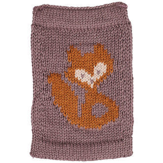 Smallstuff Strikket Flag - Ræv - Rosa Motiv