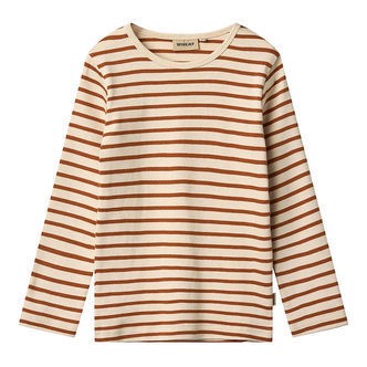 Wheat Bluse - Stig - Warm Caramel Stripe