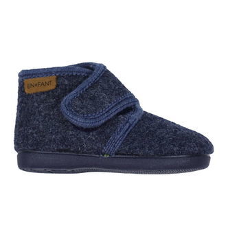En Fant Hjemmesko - Uld - Navy Melange