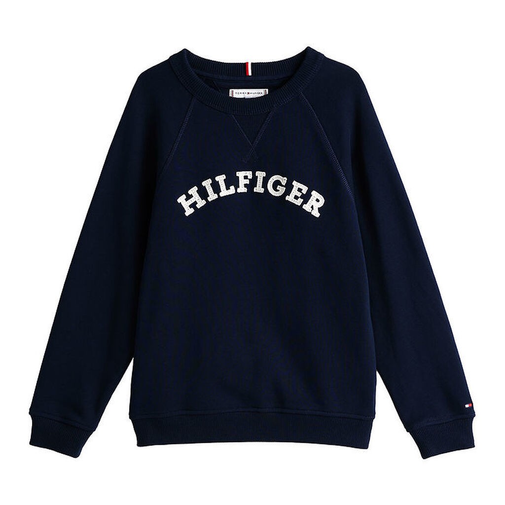 Tommy Hilfiger Sweatshirt - Dark Night Navy m. Hvid