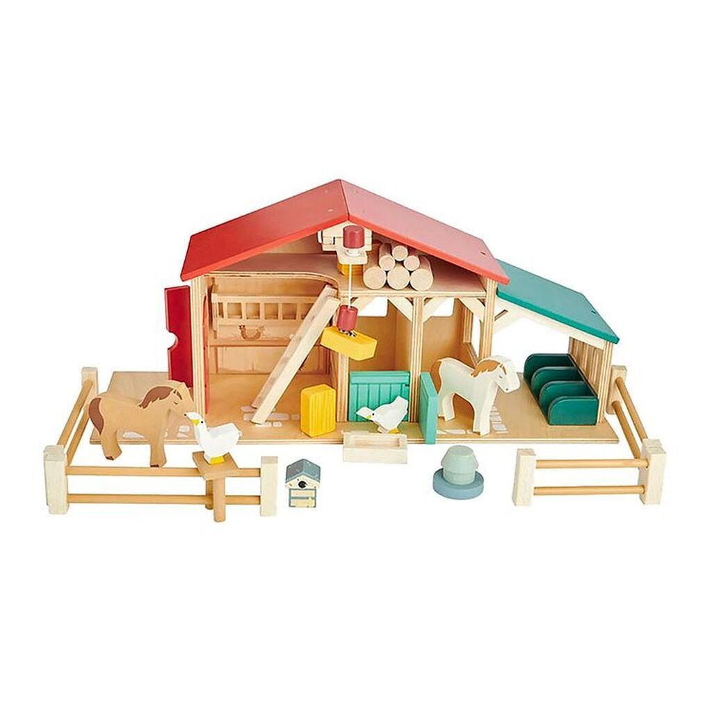 Tender Leaf Trælegetøj - Hestestald Til Dukkehus - Stor