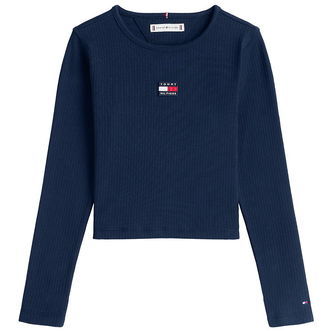Tommy Hilfiger Bluse - Cropped - Flag Heritage - Dark Night Navy