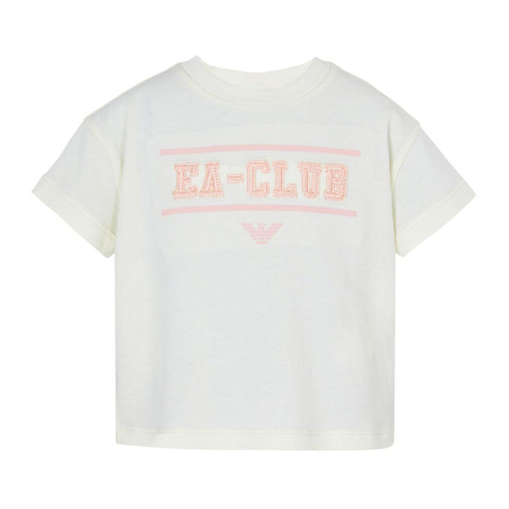 Emporio Armani T-shirt - Hvid m. Rosa