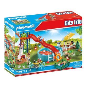 Playmobil City Life - Poolparty Med Rutsje... - 70987 - 159 Dele