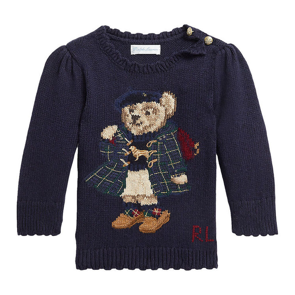 Polo Ralph Lauren Bluse - Strik - Navy m. Bamse