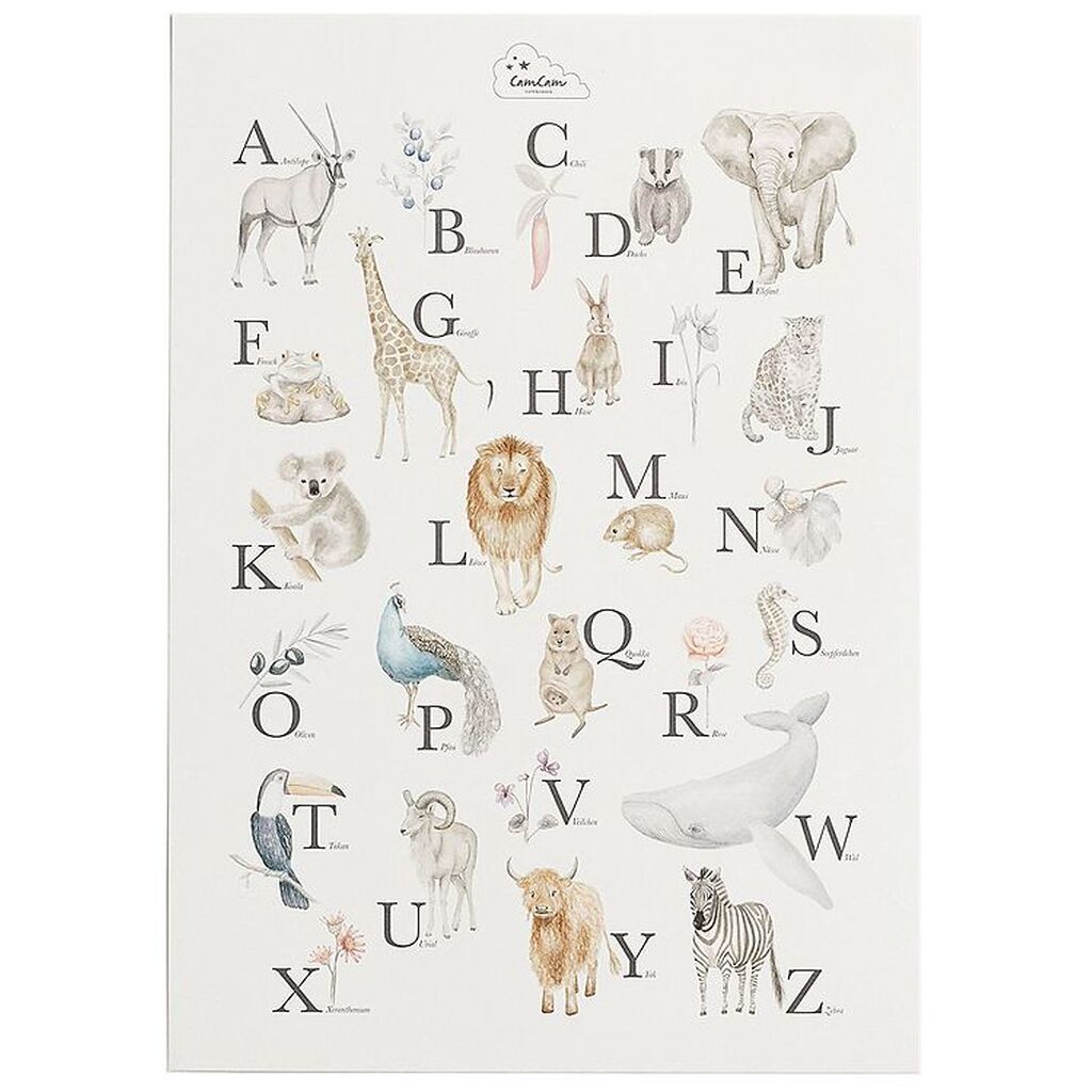 Cam Cam Plakat - Alfabetet - Tysk