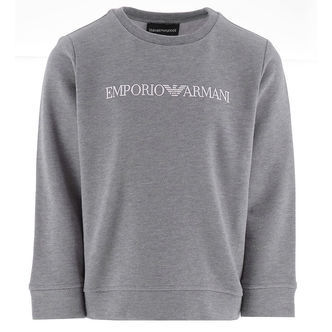 Emporio Armani Sweatshirt - Gråmeleret m. Hvid