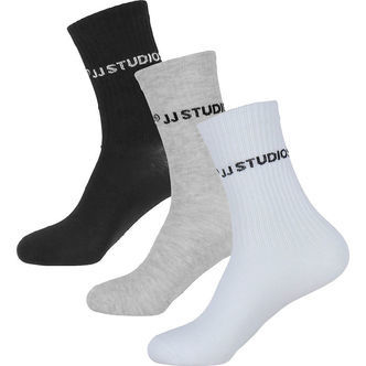 Jack & Jones Strømper - JacSoho - 3-Pak - Sort/Hvid/Gråmeleret