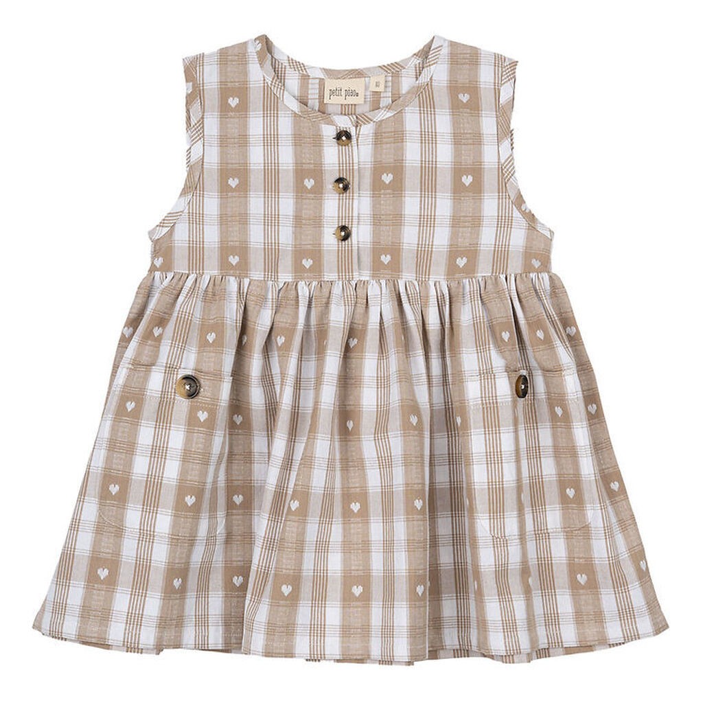 Petit Piao Kjole - Off White Heart