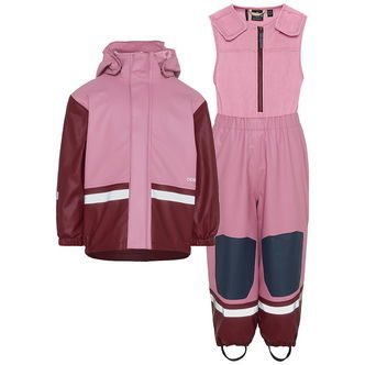 Didrikson Regntøj m. Fleece - Boardman - PU - Heather Pink