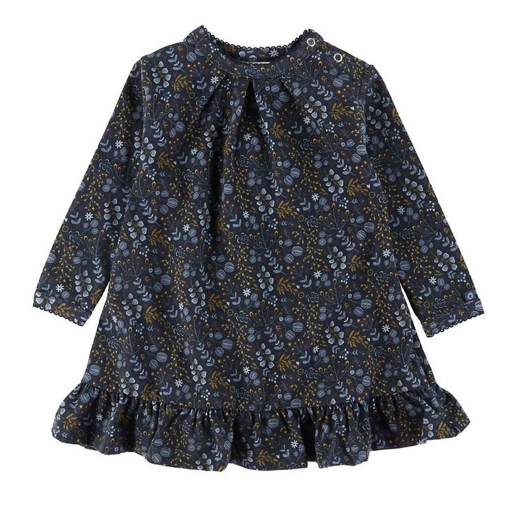 Smallstuff Kjole - Flower Night - Dark Blue