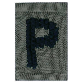 Smallstuff Strikket Bogstav - P - Blå Alfabet