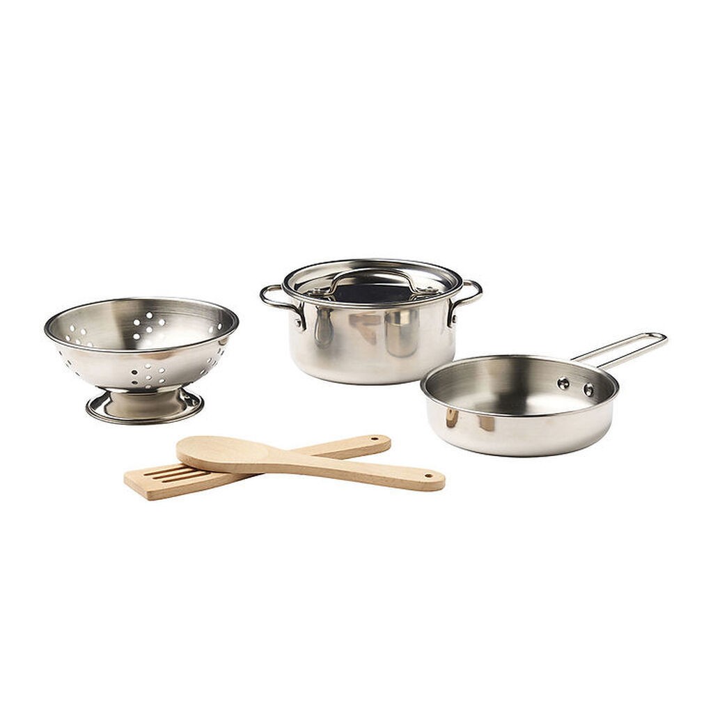 Kids Concept Køkkensæt - 7 Dele - Metal/Træ