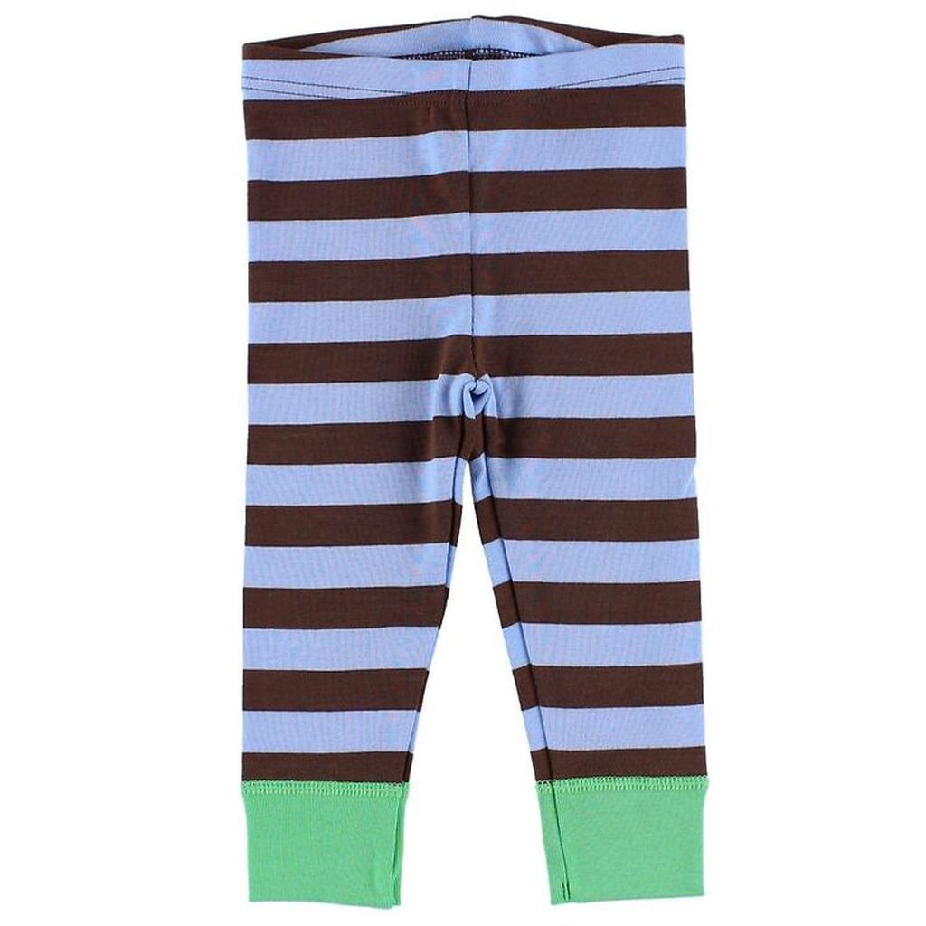 Katvig Leggings - Brun/Lyseblåstribet