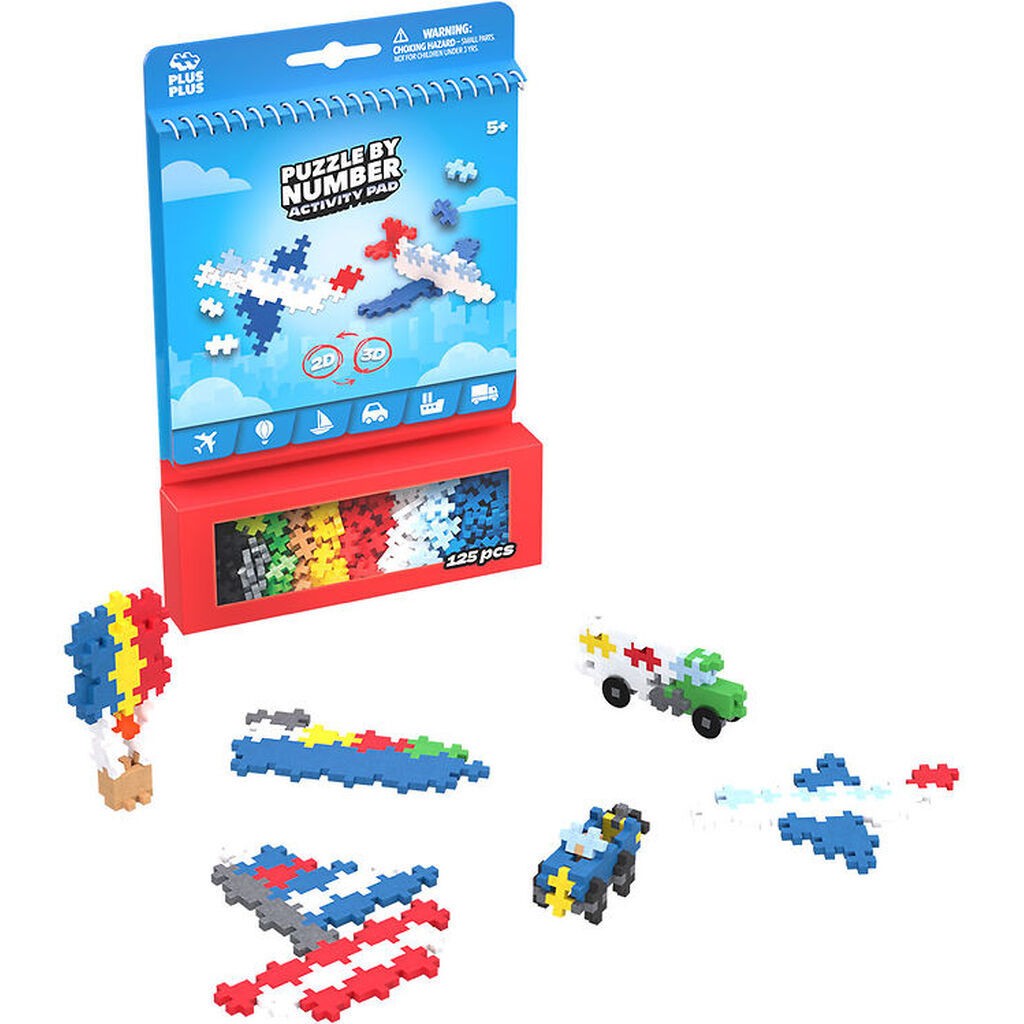 Plus-Plus Aktivitetssæt - Puzzle By Number - 125 stk. - Transpor
