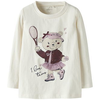 Name It Bluse - NmfTelia - Cloud Dancer m. Print