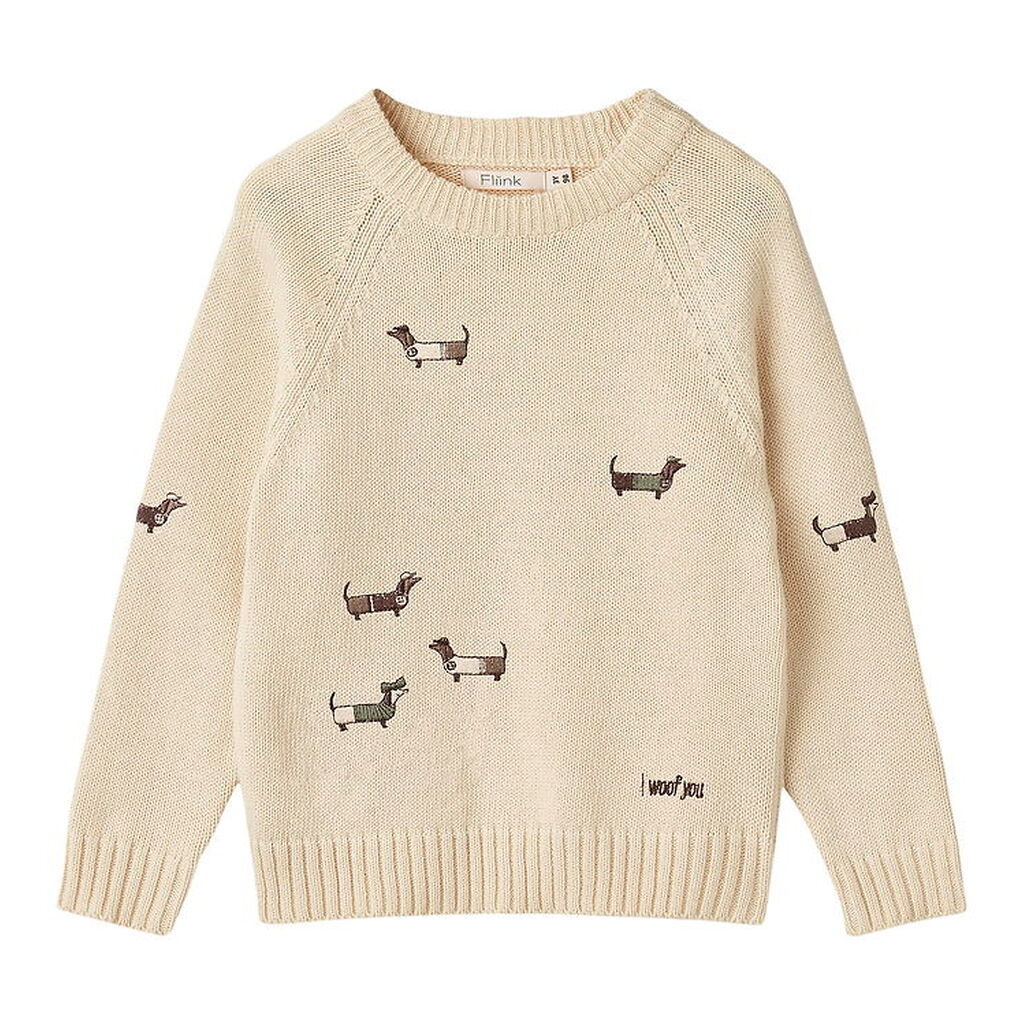 Fliink Bluse - Strik - Mahdi Dog - Sandshell