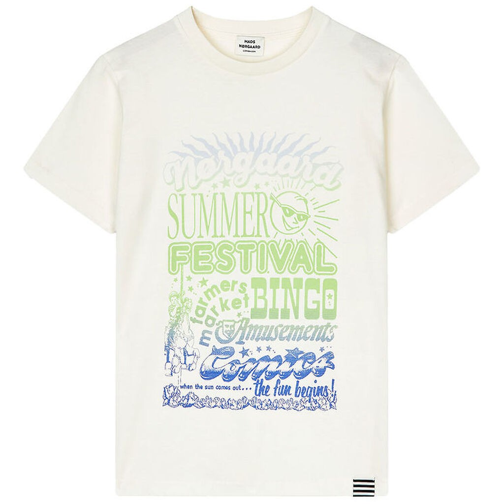 Mads Nørgaard T-shirt - Printed Thorlino - Snow White/Festival