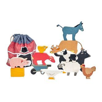 Tender Leaf Trælegetøj - Stabledyr - 13 Dele - Gården