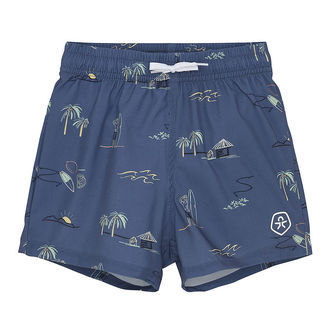 Color Kids Badeshorts - AOP - Vintage Indigo