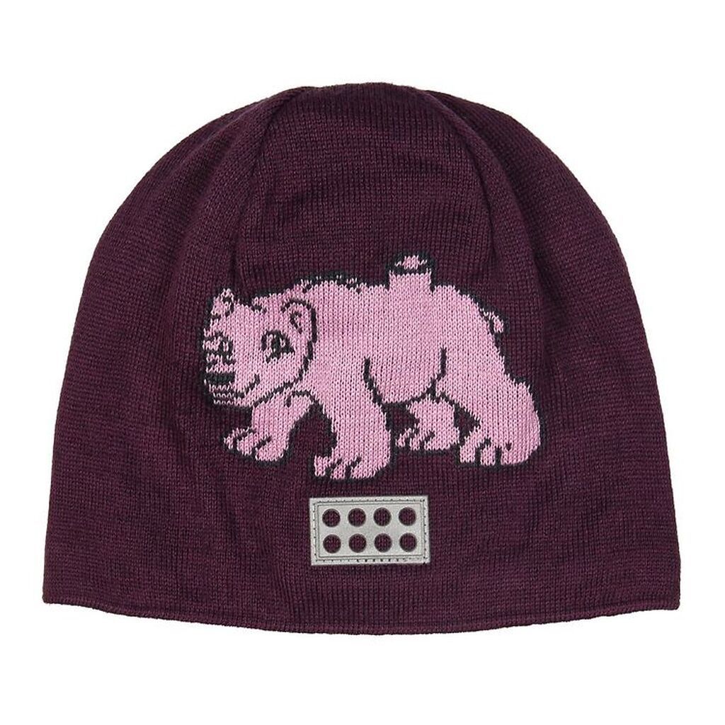 LEGOÂ® Duplo Hue - Uld/Bomuld - LWAustin - Bordeaux m. Rosa Isbjø