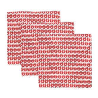 Småfolk Stofbleer - 3-pak - 79x79 - Apple Red