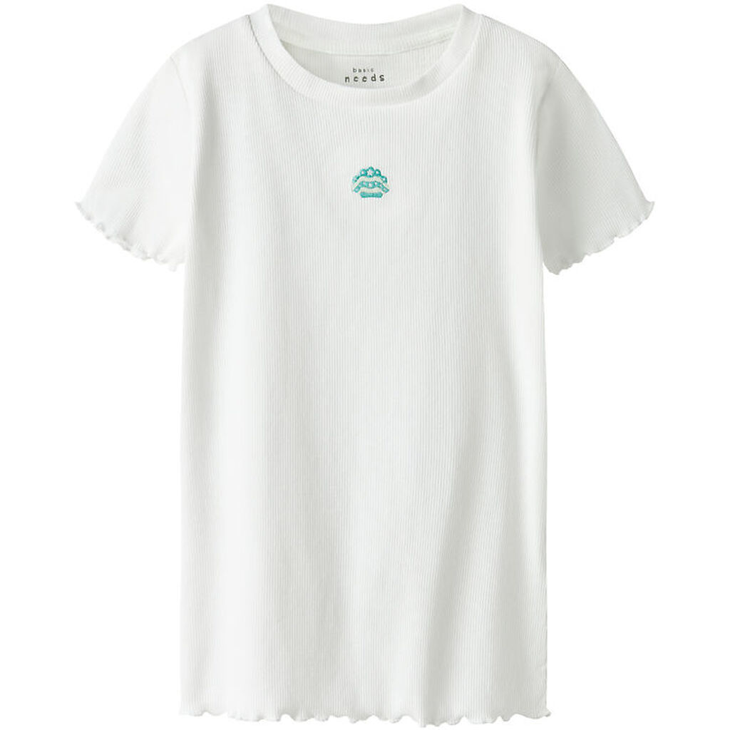 Name It T-shirt - NkfVivemma - Rib - Bright White/Striped Shell