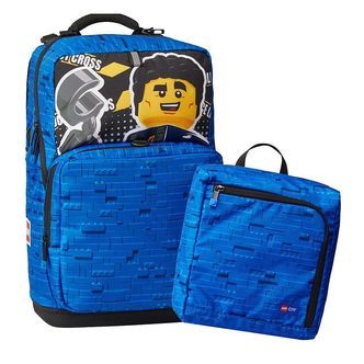 LEGOÂ® Skoletaske m. Gymnastikpose - Police Adventure - Blå/Sort