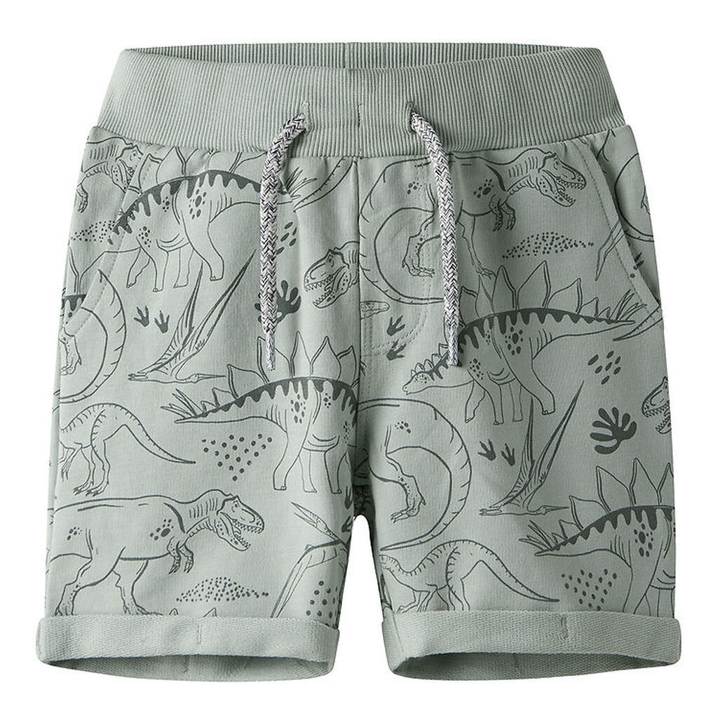 Name It Sweatshorts - NmmVermo - Aqua Gray/Tone Dino