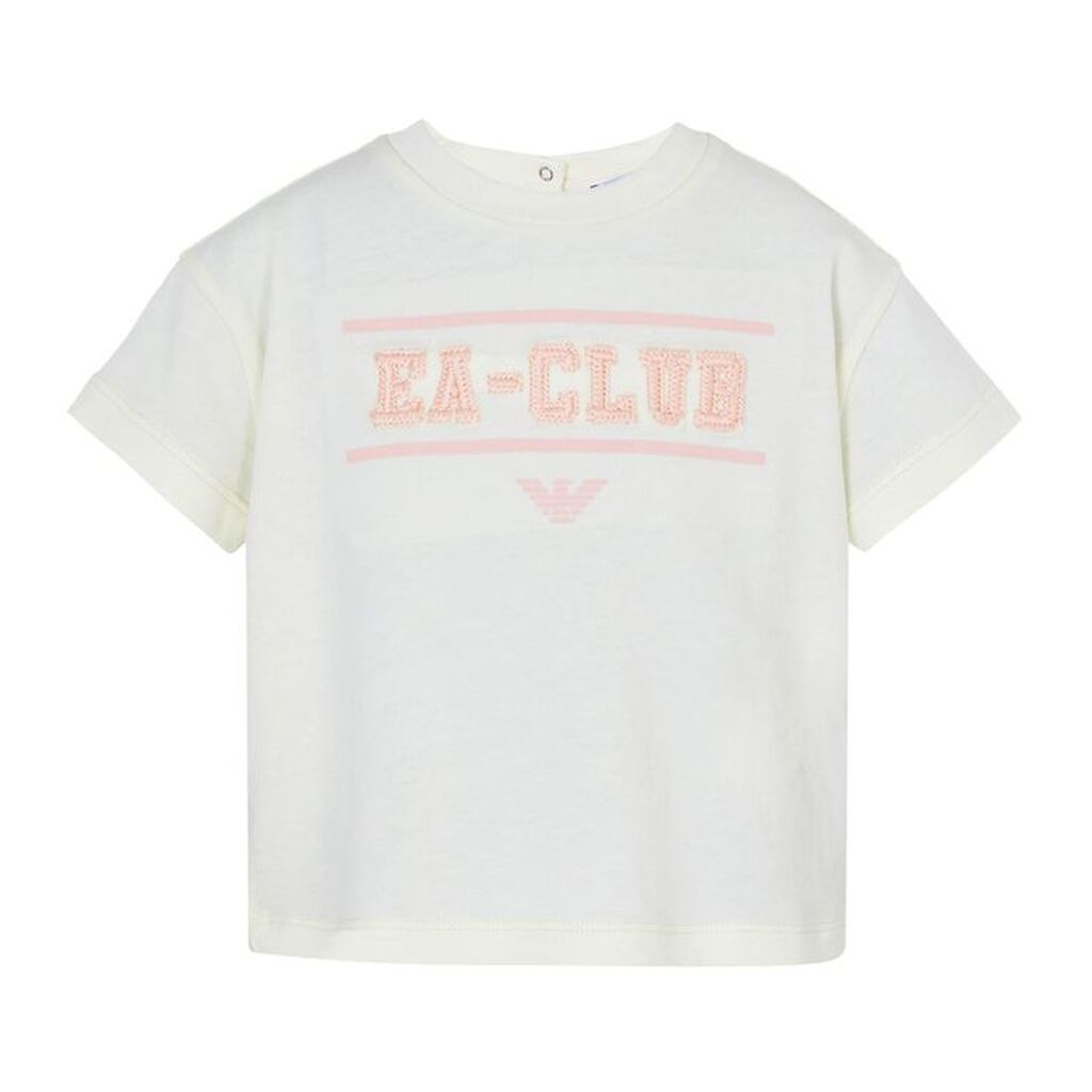 Emporio Armani T-shirt - Hvid m. Rosa